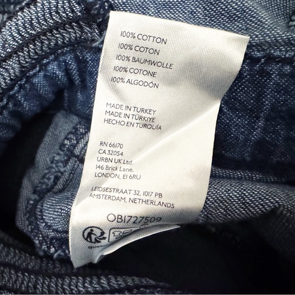 NWT Anthropologie Pilcro The Skipper Strapless Denim Wide Leg Jumpsuit - Picture 5 of 7